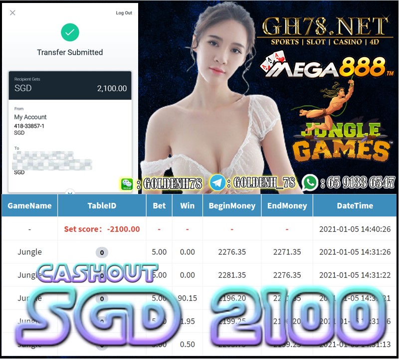 MEMBER MAIN MEGA888 CUCI RM2100