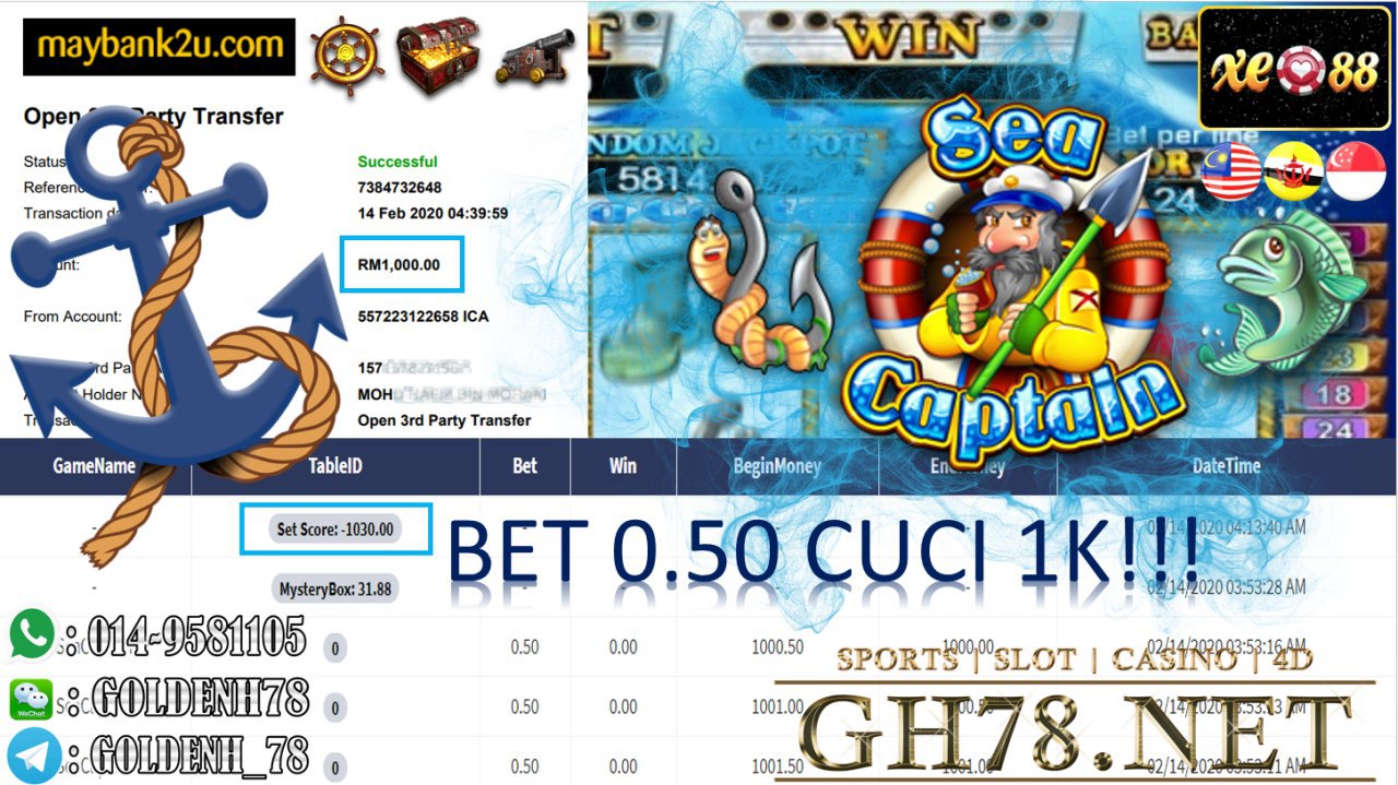 2020 NEW YEAR !!! MEMBER MAIN 918KISS, SEA CAPTAIN , WITHDRAW RM1000!!