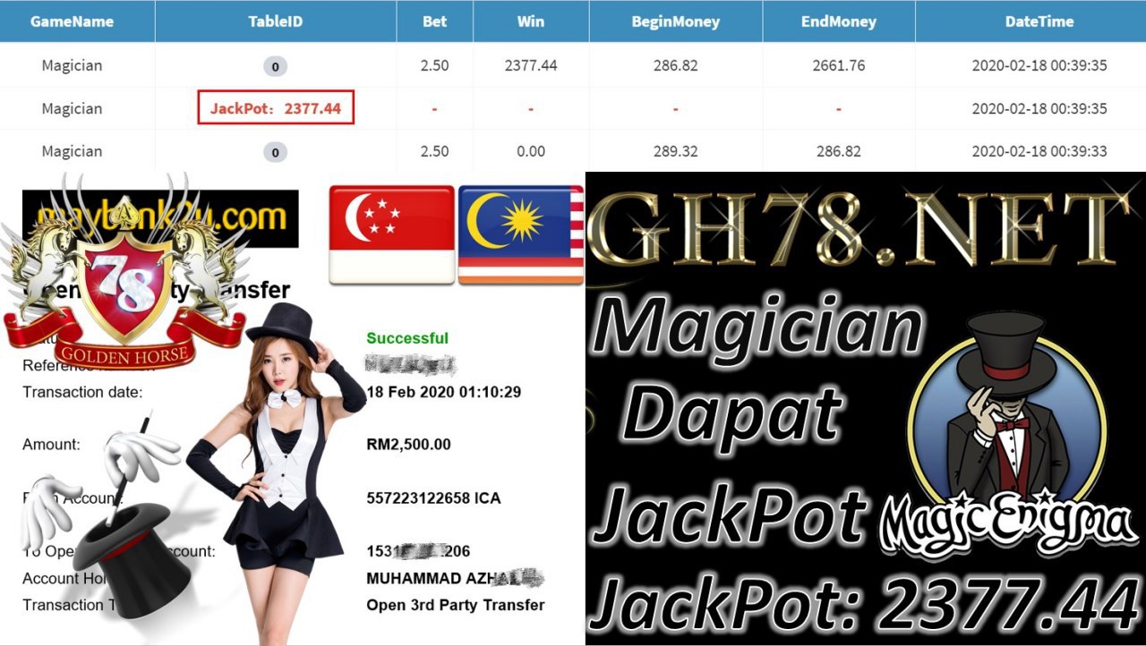 2020 NEW YEAR !!! MEMBER MAIN MEGA888, MAGICIAN (JACKPOT) , WITHDRAW RM2500!!